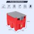 US GARVEE 58 Gallon Portable Fuel Tank Diesel Transfer Tank  with 12V DC Fuel Transfer Pump Red