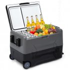 US GARVEE 58QT Car Refrigerator with Movable Wheels Portable Freezer with 12 24V DC 110 240V AC