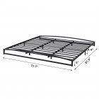 US GARVEE 6 Inch Metal King Bed Frame, Heavy Duty Low Profile King Bed Frame Support Mattress Foundation, No Box Spring Needed,Easy Assembly
