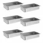 US GARVEE 6 Pack Full Size Hotel Pan Commercial Stainless Steel Anti-Jamming Steam Table Pan