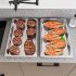 US GARVEE 6 Pack Full Size Hotel Pan Commercial Stainless Steel Anti Jamming Steam Table Pan