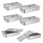 US GARVEE 6 Pack Full Size Hotel Pan Commercial Stainless Steel Anti-Jamming Steam Table Pan