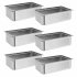 US GARVEE 6 Pack Full Size Pan Commercial Stainless Steel Anti Jamming Steam Table Pan