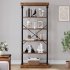 US GARVEE 6 Tier Industrial Bookshelf Wood Storage Rack  Metal Frame  Elegant Vintage Style  Stable   Durable  Multi Functional  Easy Assembly  Ideal for Living