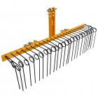 US GARVEE 60 Inch Pine Straw Rake, 3 Point Hitch Landscape Rake Attaches to Cat 0 Cat 1, Dethatcher Rake for Tractor