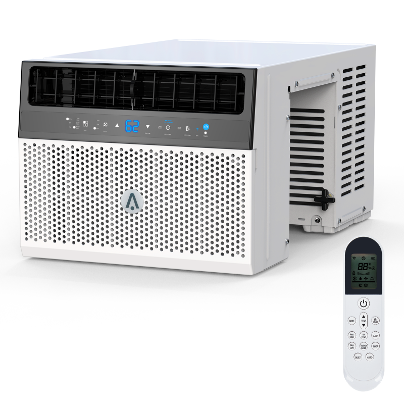 US GARVEE 6000BTU Window Air Conditioners with Remote Control & WiFi, Air Conditioner Window with Washable Filter, Ultra Quiet Energy-Efficient Cooling, Window Installation Kit