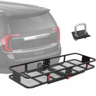 US GARVEE 60x20x6 Inch Folding Hitch Mount Cargo Carrier Steel Construction Cargo Basket 500lb Capacity