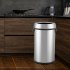 US GARVEE 65 L   17 Gal Open Top Trash Can Commercial Grade Heavy Duty Brushed Stainless Steel Waste Bins