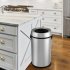 US GARVEE 65 L   17 Gal Open Top Trash Can Commercial Grade Heavy Duty Brushed Stainless Steel Waste Bins