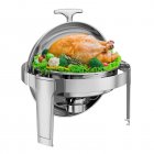 US GARVEE 6QT Chafing Dish Buffet Set Roll Top Buffet Server Commercial Chafer Full Size Pan