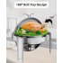 US GARVEE 6QT Chafing Dish Buffet Set Roll Top Buffet Server Commercial Chafer Full Size Pan