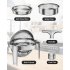 US GARVEE 6QT Chafing Dish Buffet Set Roll Top Buffet Server Commercial Chafer Full Size Pan