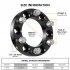 US GARVEE 6x5 5 Wheel Spacers Compatible with Tacoma  1 Inch Forged Hub Centric M12x1 5 Stud Hub Bore 108mm