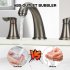 US GARVEE 8 Inch Bathroom Faucets for Sink 3 Hole Widespread Grey Bathroom Faucet