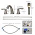 US GARVEE 8 Inch Bathroom Faucets for Sink 3 Hole Widespread Grey Bathroom Faucet