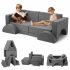 US GARVEE 8 Pcs Kids Couch   Multifunctional Sofa   Playing   Sleeping   Sponge Foam   Flannel   Imaginative Furniture   Bedroom   Playroom