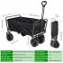US GARVEE 8 inch All Terrain Wheels Collapsible Outdoor Camping Wagon  Iron Folding Table top 4 Plate mats without brakes
