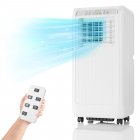 US GARVEE 8000 BTU (ASHRAE) / 5000 BTU (DOE) Portable Air Conditioner, Cools 350 Sq.ft. 3-in-1 Mini Standing AC Unit Cool/Fan/Dry, Quiet Operation, Remote, Fast Cooling, Air Purification, WhitePanel