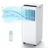US GARVEE 8000 BTU Portable Air Conditioner 3 in 1 Portable Conditioner with Remote Control 2 Speeds Cools Room Up to 350 Sq Ft   White