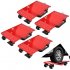US GARVEE 8000LBS Capacity Car Dolly Set of 4  Brakes Tow Hooks for Trucks