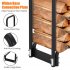 US GARVEE 8FT Firewood Rack Outdoor Firewood Rack Outdoor with Cover for Fireplace Wood Storage