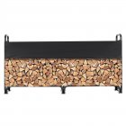 US GARVEE 8FT Firewood Rack Outdoor Firewood Rack Outdoor with Cover for Fireplace Wood Storage