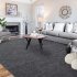 US GARVEE 8x10 Area Rug Modern Shag Rugs for Living Room Solid Grey Thick Fluffy Throw Carpet Floral Plush Area Rug Ultra Soft Floor Carpet for Bedroom Indoor N