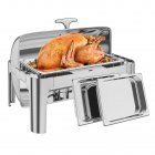 US GARVEE 9QT Chafing Dish Buffet Set Stainless Steel Roll Top Buffet Server