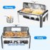 US GARVEE 9QT Visible Roll Top Chafing Dish Buffet Set Stainless Steel Buffet Servers And Warmers For Party
