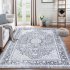 US GARVEE 9x12 Area Rug Large Machine Washable Area Rug Vintage Distressed Accent Rug Traditional Medallion Floral Floor Cover Stain Resistant Non Slip Carpet R