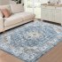 US GARVEE 9x12 Area Rug Large Vintage Distressed Machine Washable Area Rug for Living Room Traditional Medallion Floral Non Slip Stain Resistant Accent Rug Carp