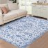 US GARVEE 9x12 Area Rug Large Vintage Distressed Machine Washable Area Rug for Living Room Traditional Medallion Floral Non Slip Stain Resistant Accent Rug Carp