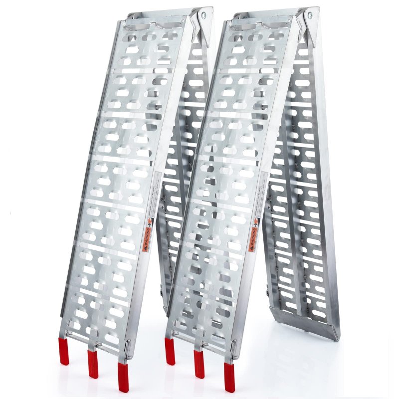 US GARVEE ATV Motorcycle Ramps 7.5 FT Aluminum Folding Loading Ramps Kit 1500lbs Capacity