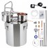 US GARVEE Alcohol Still Stainless Steel Water Alcohol Distiller Copper Tube Home Brewing Kit