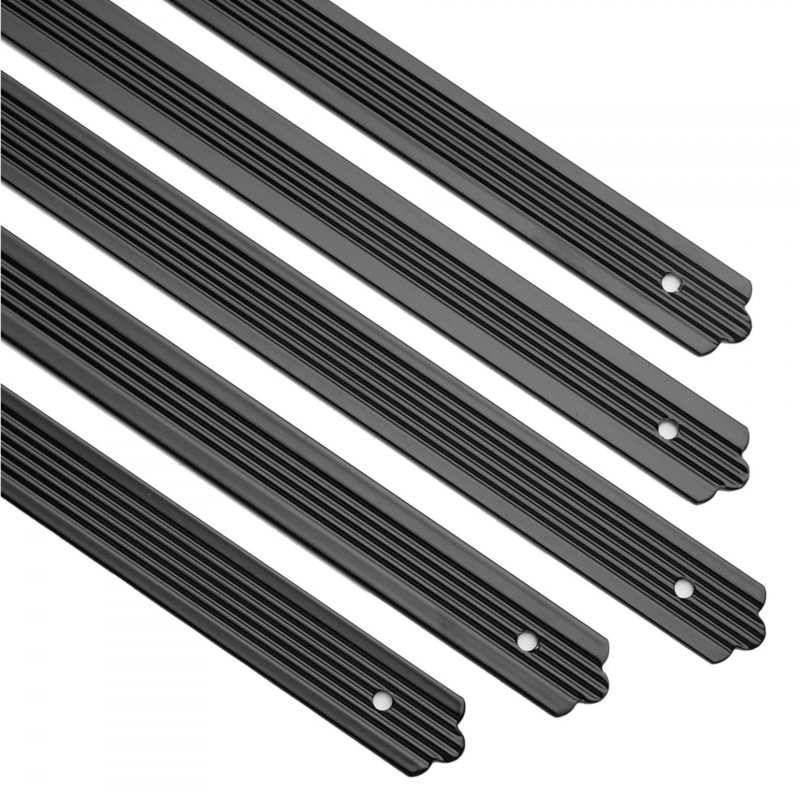 US GARVEE Aluminum Deck Balusters Flat Straight Grooved Porch Railing for Staircase Deck