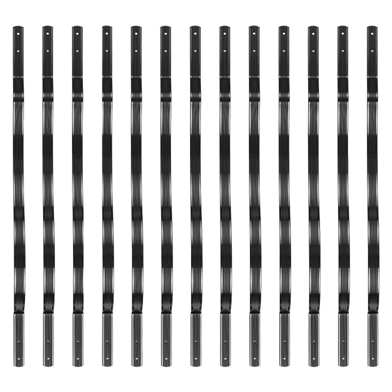 US GARVEE Aluminum Deck Balusters Flat Straight Grooved Porch Railing for Staircase Deck