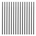 US GARVEE Aluminum Deck Balusters 32.25 x 1 Inch Flat Straight Grooved Porch Railing Matte Black