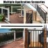 US GARVEE Aluminum Deck Balusters Flat Straight Grooved Porch Railing for Staircase Deck