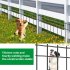 US GARVEE Animal Barrier Fence 24x15in No Dig Fence Underground Decorative Garden Fencing Metal Fences