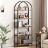US GARVEE Arched Bookshelf 5 Tier Bookcase 70 87in Tall Display Racks Modern Standing Bookshelves Metal Book Shelf for Bedroom  Living Room  Home Office