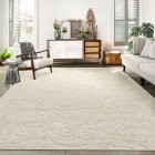 US GARVEE Area Rug 5x8 Bedroom Area Rug Large Area Rug Boho Tribal Area Rug Non-Shedding High-Low Pile Fluffy Rug Moroccan Accent Carpet Rug for Living Room Bedroom Nursery - Ivory / 11 x 15 Feet
