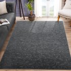 US GARVEE Area Rug 5x8 Bedroom Area Rug Large Area Rug Boho Tribal Area Rug Non-Shedding High-Low Pile Fluffy Rug Moroccan Accent Carpet Rug for Living Room Bedroom Nursery - Grey / 5 x 8 Feet