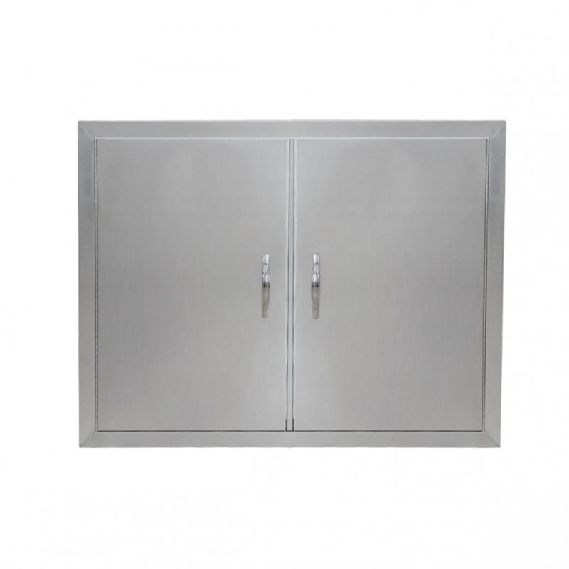 US GARVEE BBQ Access Door Grill Door Double Door Brushed Stainless Steel Outdoor Kitchen Doors
