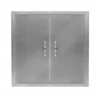 US GARVEE BBQ Access Door Grill Door Double Door Brushed Stainless Steel Outdoor Kitchen Doors