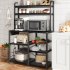 US GARVEE Bakers Rack with Power Outlet  6 Tier Storage  MDF and Steel  Adjustable Feet  Anti Tip Kit  for Kitchen and Dining