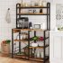 US GARVEE Bakers Rack with Power Outlet  Coffee Bar with Wire Drawer  Microwave Stand  Kitchen Buffet Table with Large Storage  6 Tier Kitchen Storage Rack with