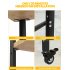 US GARVEE Bamboo Wood Prep Cart Table for Pizza Making Built in Pizza Size Movable Serving Cart