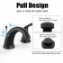 US GARVEE Bathroom Faucet 3 Hole 8 inch Widespread Bathroom Black With UPC Supply Lines