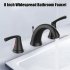 US GARVEE Bathroom Faucet 3 Hole 8 inch Widespread Bathroom Black With UPC Supply Lines