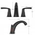 US GARVEE Bathroom Faucet 3 Hole 8 inch Widespread Bathroom Black With UPC Supply Lines